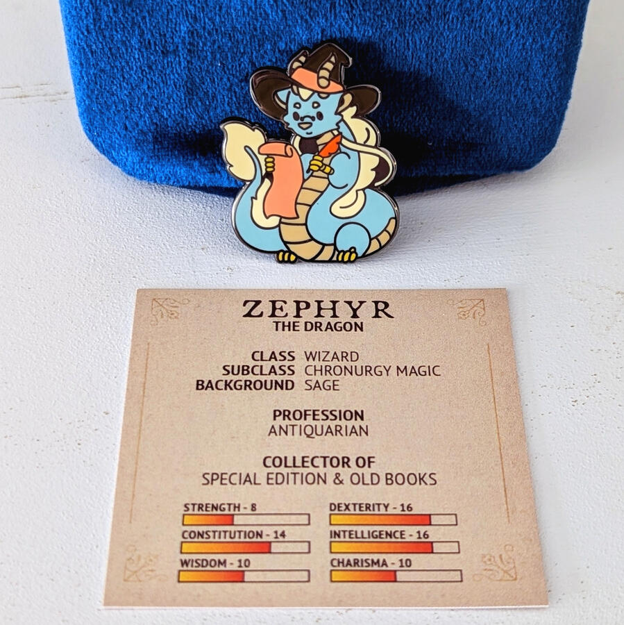 Cafe Zephyr Dragon Pin